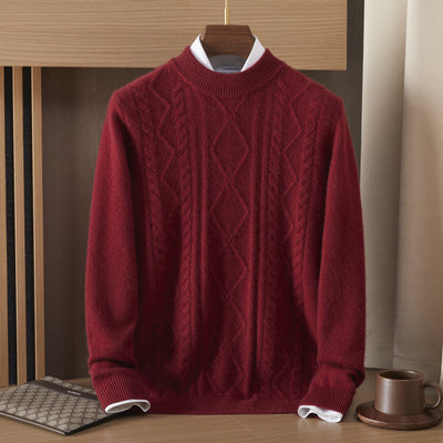 Suéter Tejido Diamante Semialto para Hombre - Elegancia Ejecutiva y Confort - Image 17