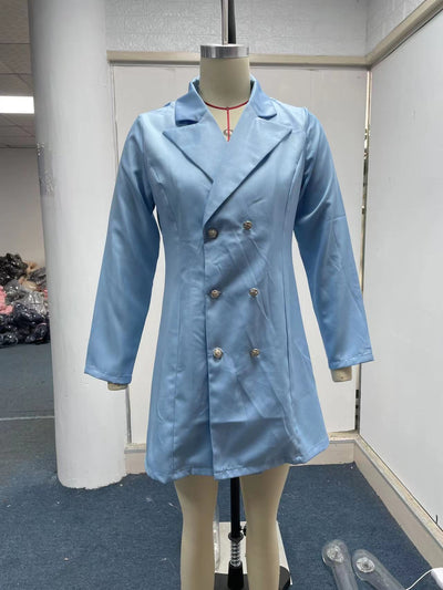 Blazer Doble Botonadura Manga Larga Elegante y Versátil - Image 28