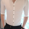 Camisa Clásica de Color Sólido para Hombre