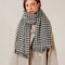 Thick Cashmere Shawl with Tassels and Houndstooth Pattern