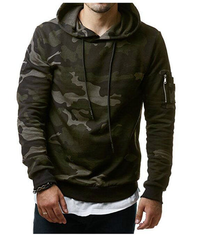 Sudadera Deportiva Camuflaje para Hombre con Cuello Alto
