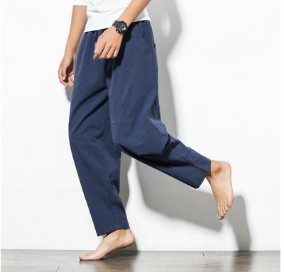 Pantalones Harem Étnicos de Algodón y Lino con Encaje Hip-Hop - Image 3
