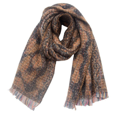 Bufanda Corta Estampado Leopardo Unisex - Diseño Europeo y Americano - Image 11
