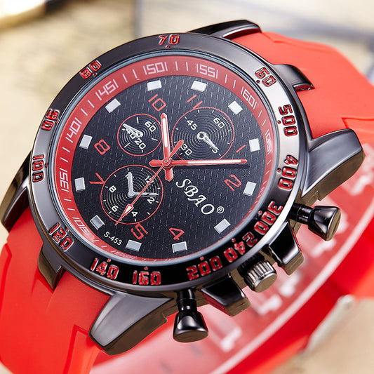 Reloj de Hombre SBAO Elegante Resistente al Agua con Correa de PU