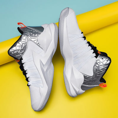 Zapatillas de Baloncesto Blancas Altas para Hombre - Image 8