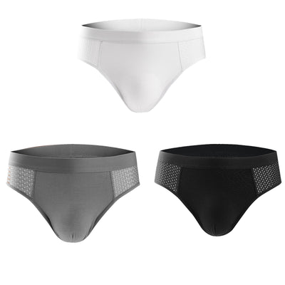 Calzoncillos Hombre Malla Hueca Ice Silk Cintura Media - Image 9