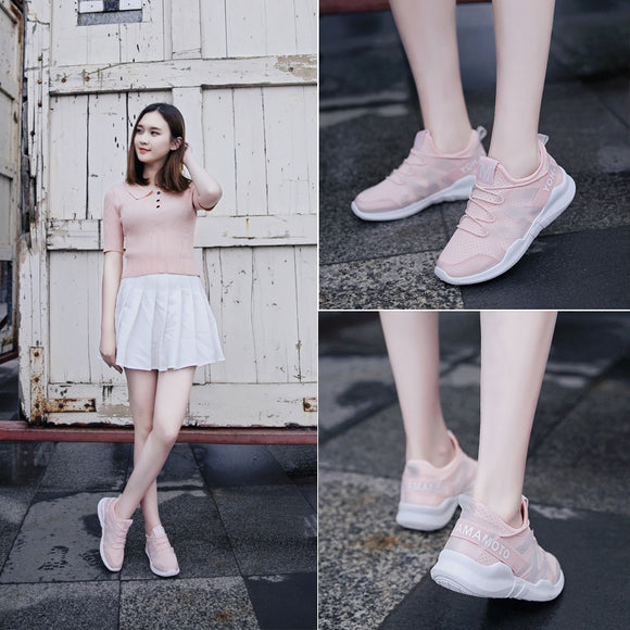 Zapatillas Deportivas Mujer Blancas Transpirables con Altura Aumentada