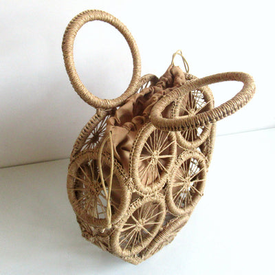 Bolsa Tejida de Papel y Fibra Natural con Asas Diagonales - Image 10