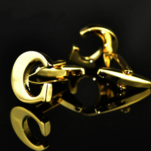 Gemelos de Letras Chapados en Oro 14K A-Z - Image 32