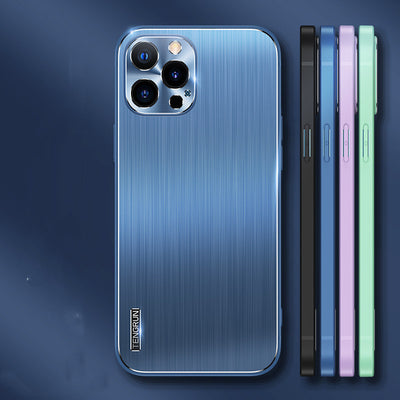 Funda de Teléfono Móvil en Metal Cepillado con Protección Integral