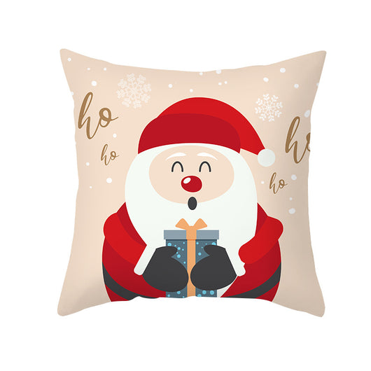 Funda de Almohada Navideña con Diseño de Dibujos Animados en Tela Melocotón - Image 4