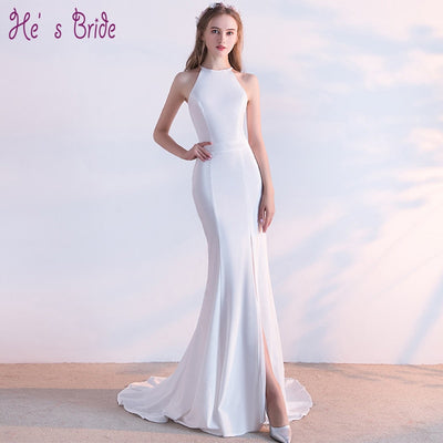 Vestido de Noche Rojo Cola de Pez Halter para Bodas y Eventos - Image 2
