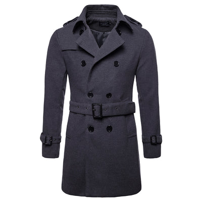 Chaqueta Larga Casual para Hombre - Estilo Europeo y Americano - Image 9