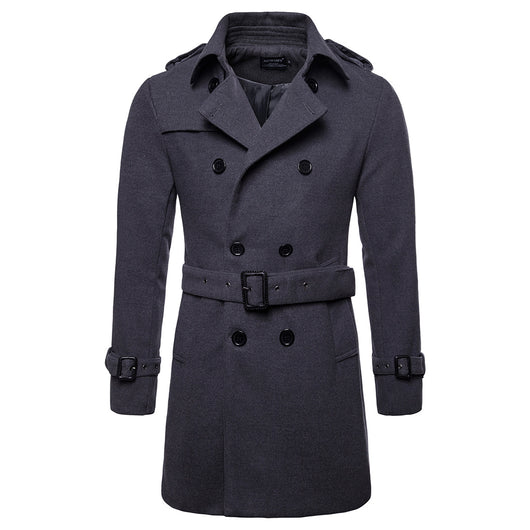 Chaqueta Larga Casual para Hombre - Estilo Europeo y Americano - Image 9