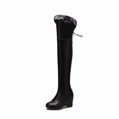 Botas Altas Invierno Mujer con Cuña y Forro Peludo - Image 5