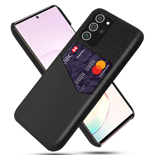 Funda Protectora de Cuero con Patrón Textil y Soporte para Tarjeta - Image 2