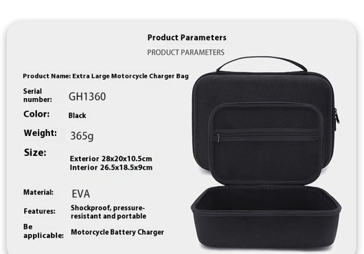 Bolsa de Almacenamiento Rígida para Cargadores de Motos Eléctricas y Herramientas - Image 18