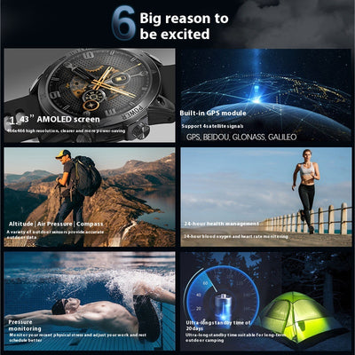 Reloj Deportivo Inteligente con Altímetro, Brújula y Presión Atmosférica - Image 4