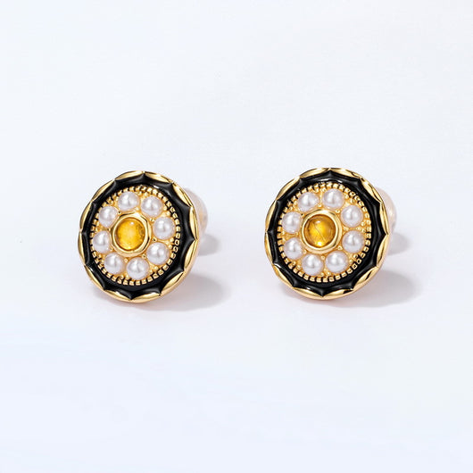 Aretes de Perla Natural Vintage para Mujer - Image 11