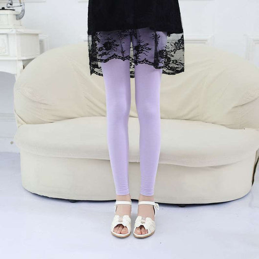 Leggings Niña Verano Modal Delgado Pantalón 3/4 Elástico Talla Grande - Image 4