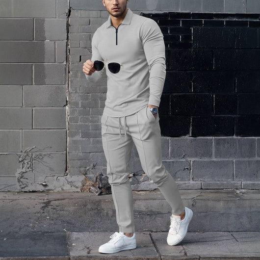 Traje Casual Completo para Hombre con Textura Waffle y Cierre - Image 10