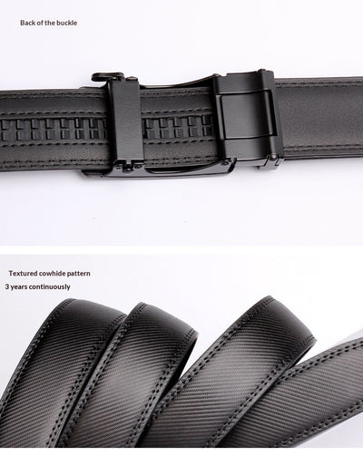 Cinturón de Cuero para Hombre con Hebilla Automática y Acabado Mate - Image 11