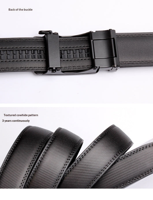 Cinturón de Cuero para Hombre con Hebilla Automática y Acabado Mate - Image 11