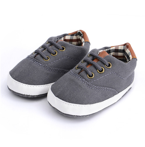 Zapatos de Lona Suave para Bebé - Diseño Casual con Encaje de Color Sólido - Image 6