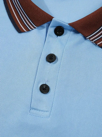 Polo Ejecutivo Bicolor de Manga Corta para Hombre - Image 12