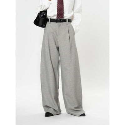 Pantalones Casuales Rectos con Corte Vertical y Acabado Liso - Image 7