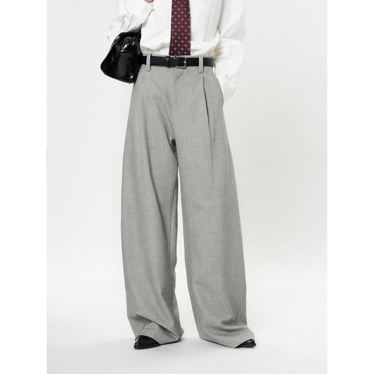 Pantalones Casuales Rectos con Corte Vertical y Acabado Liso - Image 7