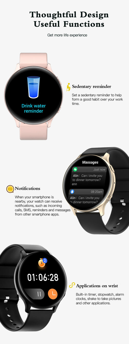 Reloj Inteligente con Monitor Cardíaco, Temperatura Corporal y Asistente de Voz - Image 25