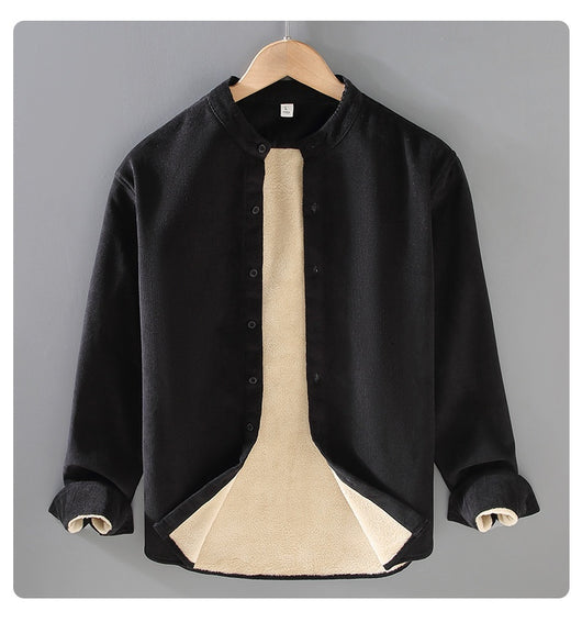 Chaqueta de Corduroy Grueso Forrada en Franela con Cuello Alto - Image 17