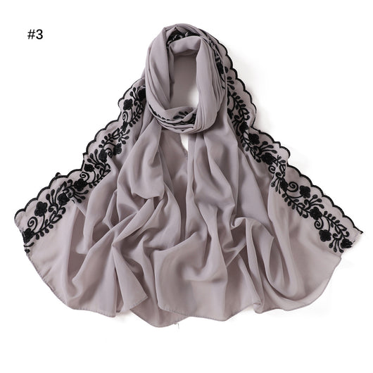 Pañuelo de Gasa Ligero en Colores Sólidos para Mujer - Image 8