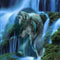 Kit Completo de Pintura de Diamantes 5D - Lobo en Cascada con Cristales de Mosaico