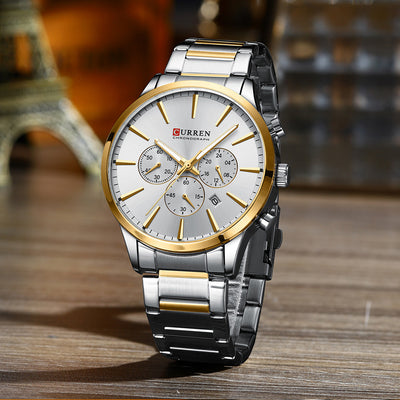 Reloj de Negocios Impermeable para Hombre con Calendario de Seis Manecillas - Image 23