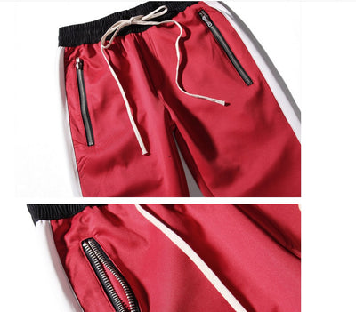 Pantalones Casuales Retro con Rayas de Color y Cierre Interno - Image 9