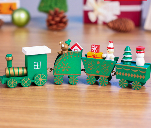 Set de 4 Trenes de Madera Miniatura para Niños - Image 16