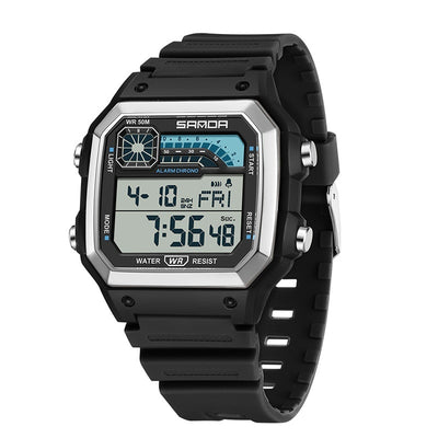 Reloj Deportivo Cuadrado Delgado con Luz Nocturna y Resistencia al Agua - Image 5