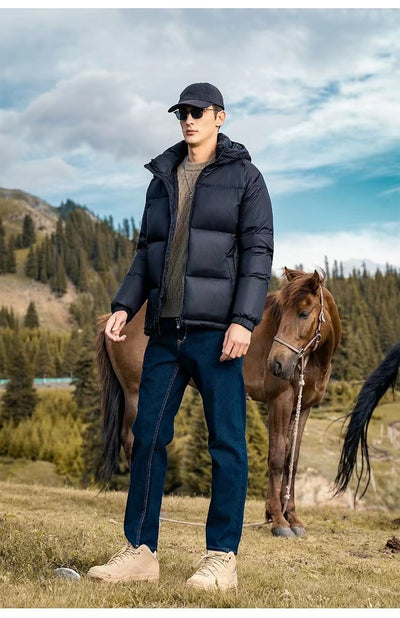 Abrigo de Plumón de Pato Blanco Premium para Parejas Invierno - Image 6