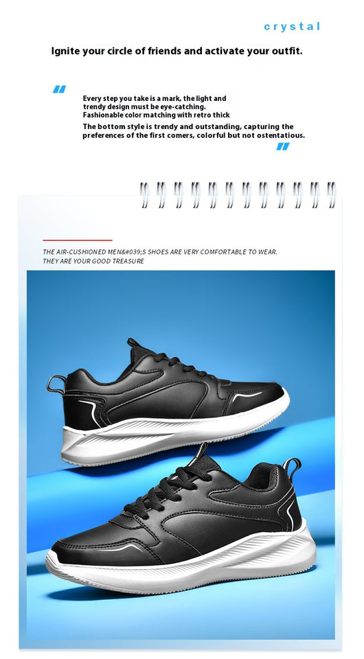 Tenis Casual Impermeables de Cuero con Suela Suave para Mujer - Image 16
