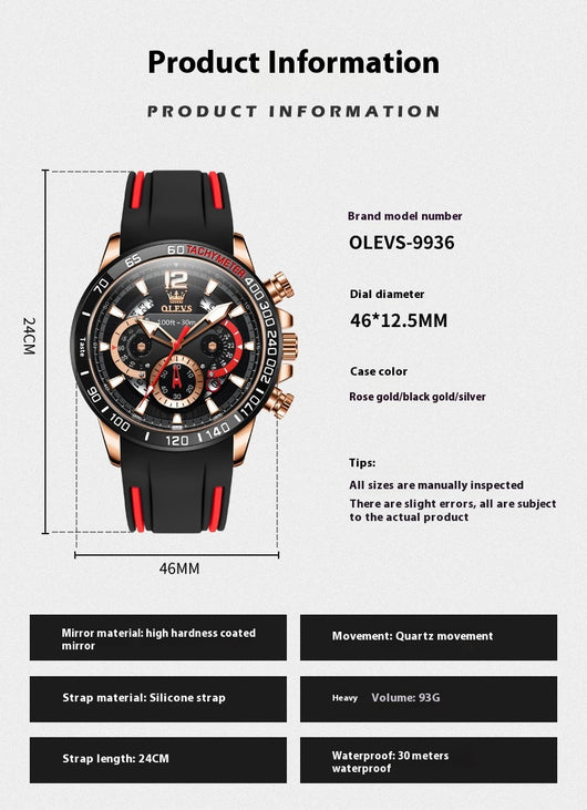 Reloj Inteligente de Banda Silicona con Luz Nocturna para Hombre - Image 16