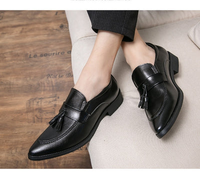 Zapatos de Cuero Casual Elegante con Borlas - Estilo Británico para Hombre - Image 9