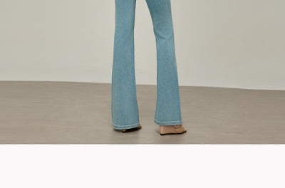 Pantalones Skinny Talle Alto Acampanados Mujer - Colores Claros Primavera Verano - Image 8