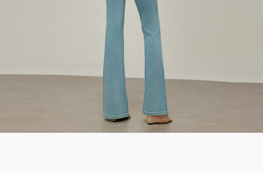Pantalones Skinny Talle Alto Acampanados Mujer - Colores Claros Primavera Verano - Image 8