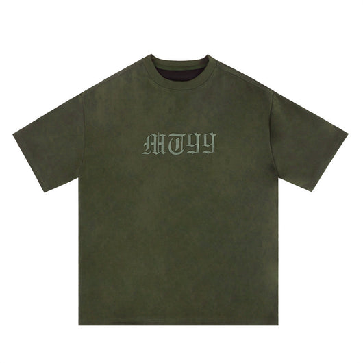 Playera Hombre Manga Corta con Bordado de Letras - Image 4