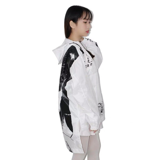 Cortavientos Impermeable Harajuku para Mujer - Image 3