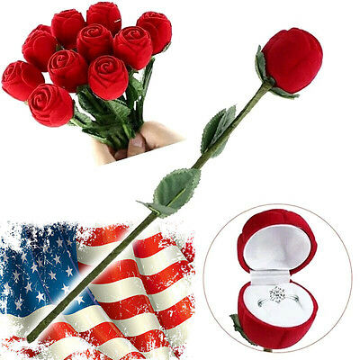 Anillo Rosa Roja Romántico en Caja de Regalo para Aniversario, Boda y Propuesta - Image 8