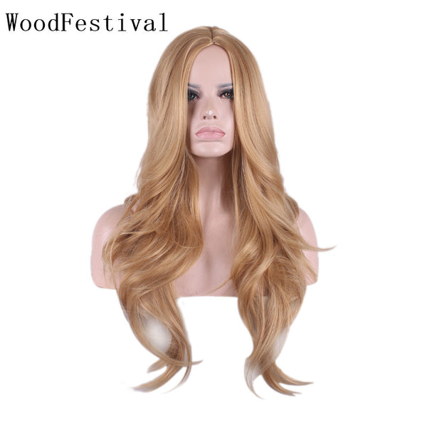 Peluca Larga Rizada de Moda para Mujer - Cabello Voluminoso y Natural