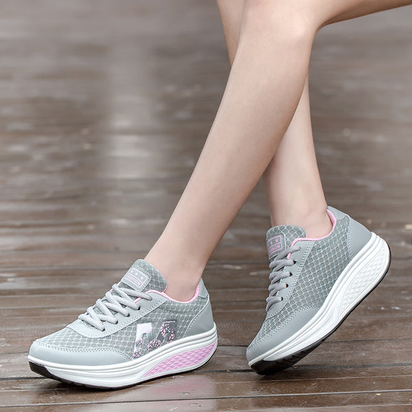 Zapatillas de Plataforma con Malla